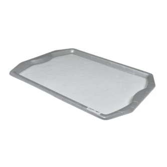 طفرية تقديم اكريليك مستطيل 64 × 48 × 3 سم شفاف فضي SP-745