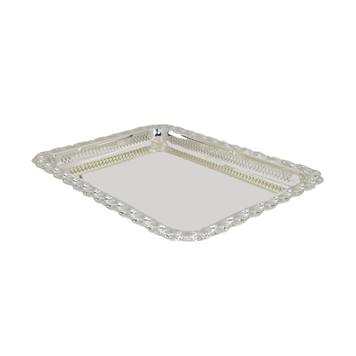 طفرية تقديم استيل مستطيل فضي 55 × 40 × 3.5 سم FD-1559