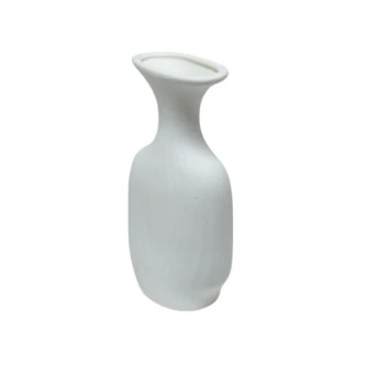 مزهرية ورد سيراميك ابيض 18 سم SH27256