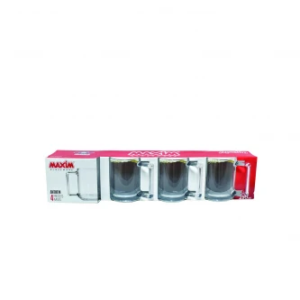 طقم كاسات زجاج شفاف 4 قطعة 250 مل MAS8445