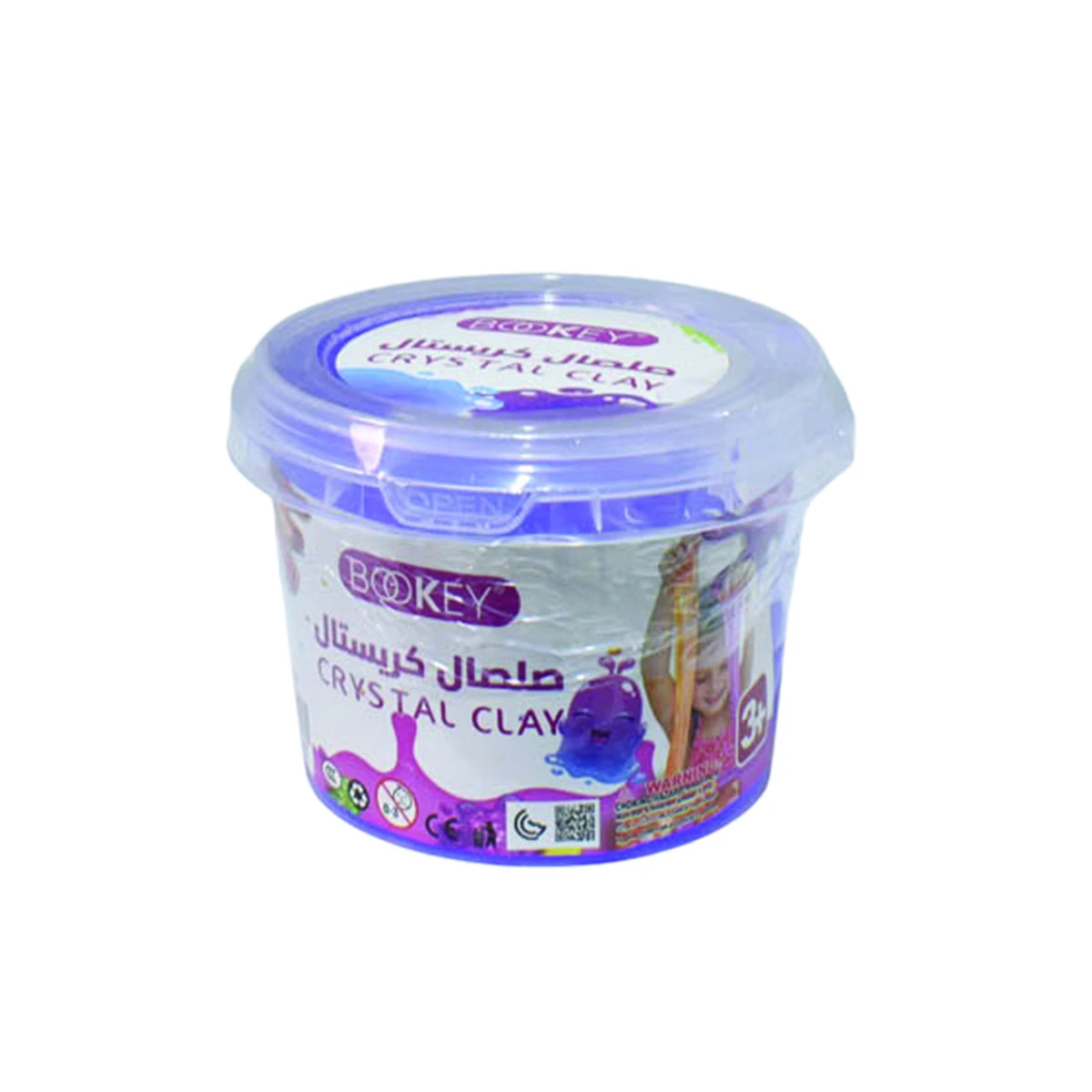 صلصال سلايم كرستال شفاف 12 قطعة ملون TK7735