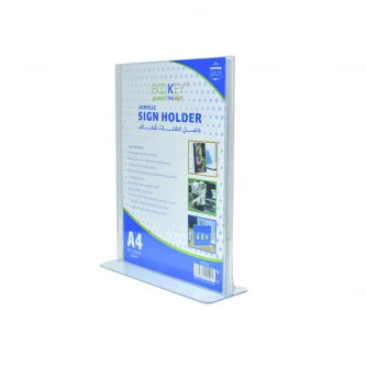 حامل اعلانات ولافتات اكريليك شفاف 30 × 23 سم BQ-TA4