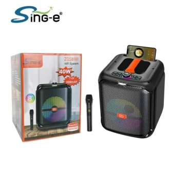 سماعة مكبر صوت بلوتوث SinG-e مع جهاز تحكم عن بعد ZQS8181