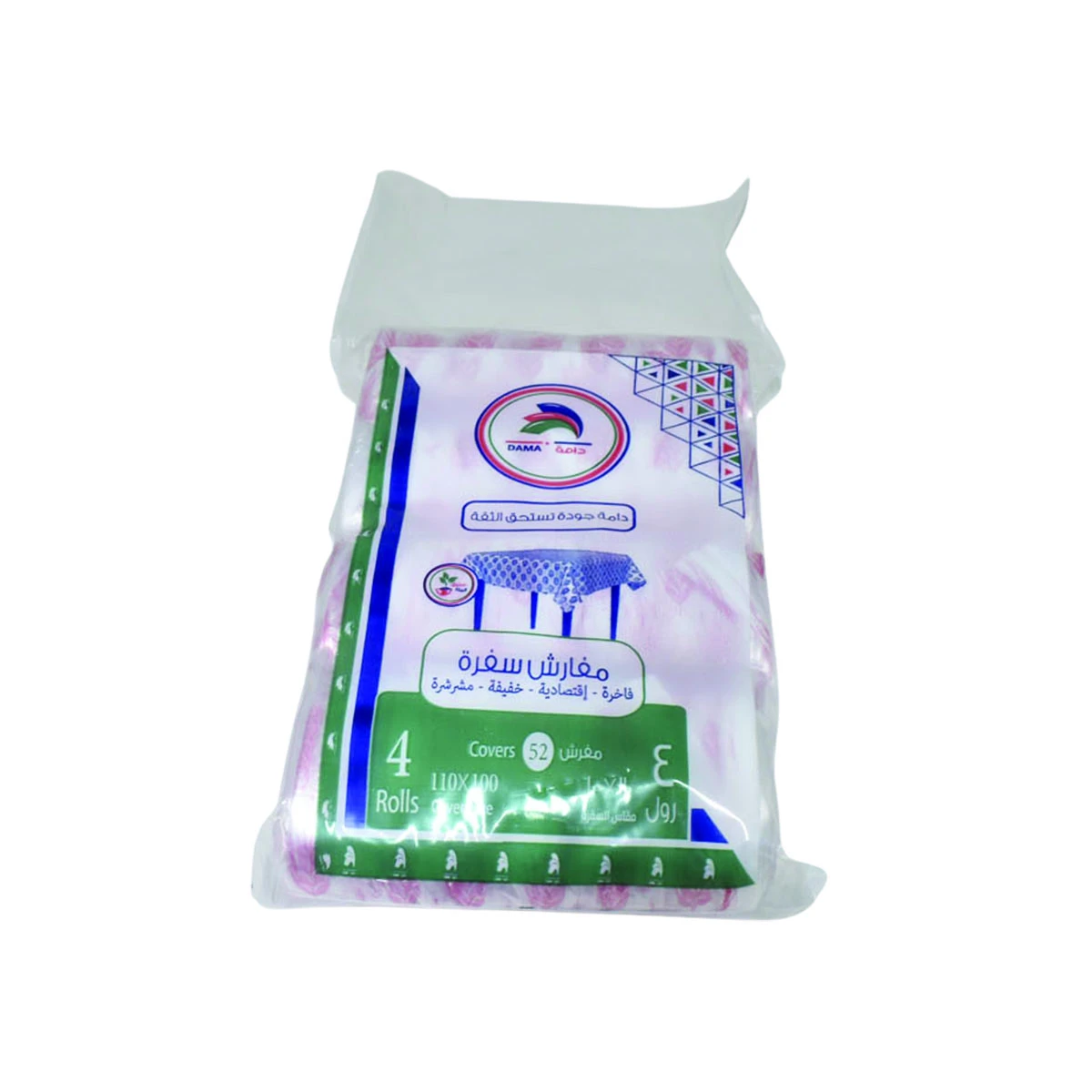 مفارش سفره بلاستيك 4 رول  مقاس 100 × 110 سم 52مفرش