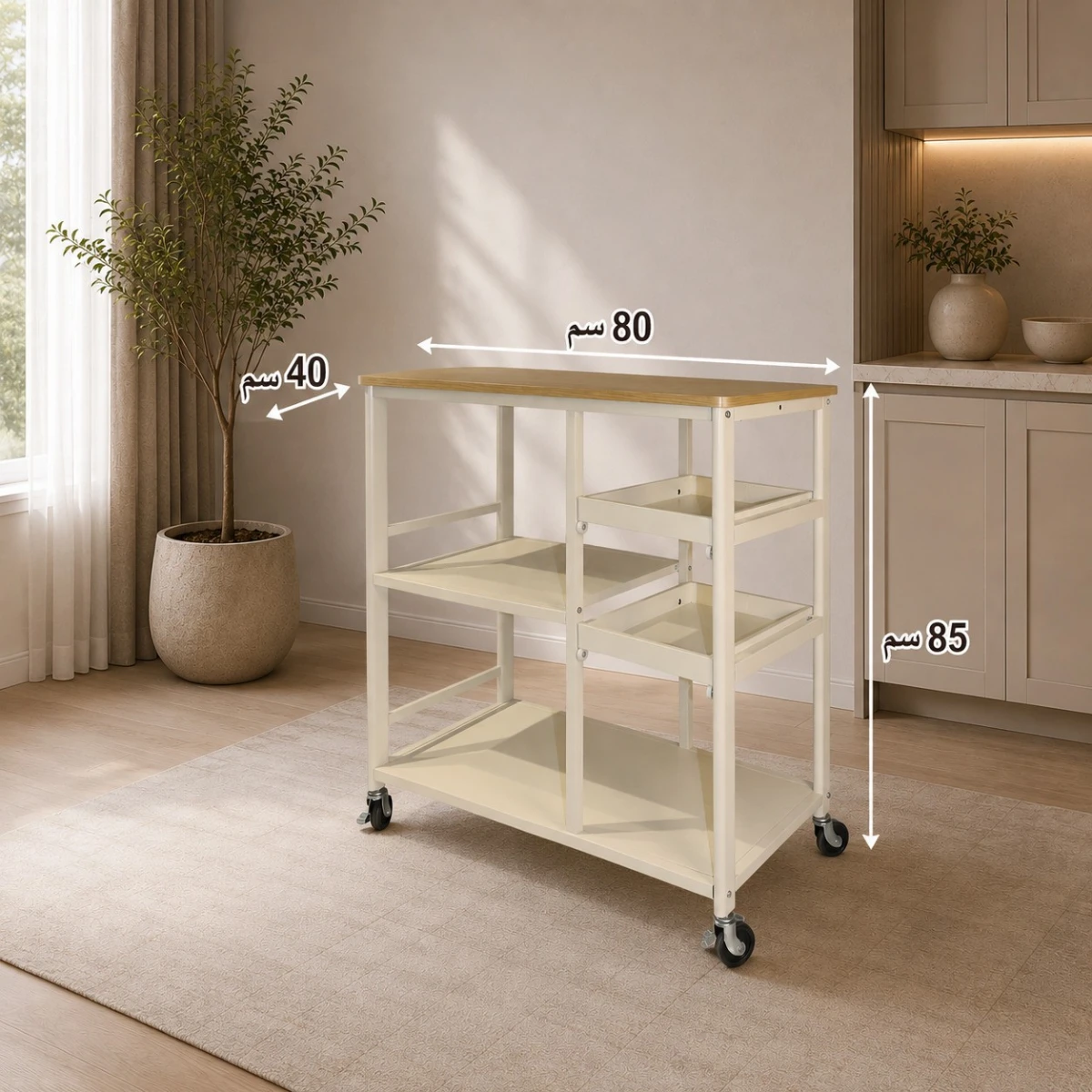 رفوف متعدد الاستخدام مقاس 80*85 ST1007 WOOD