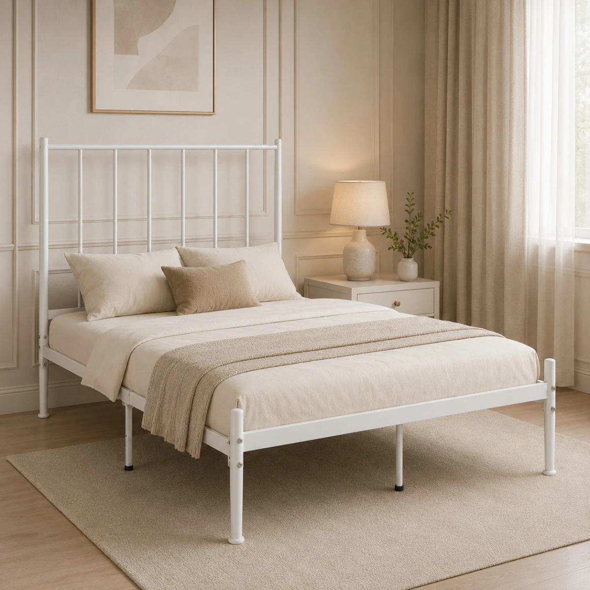 سرير مقاس 190*90 3820 WHITE