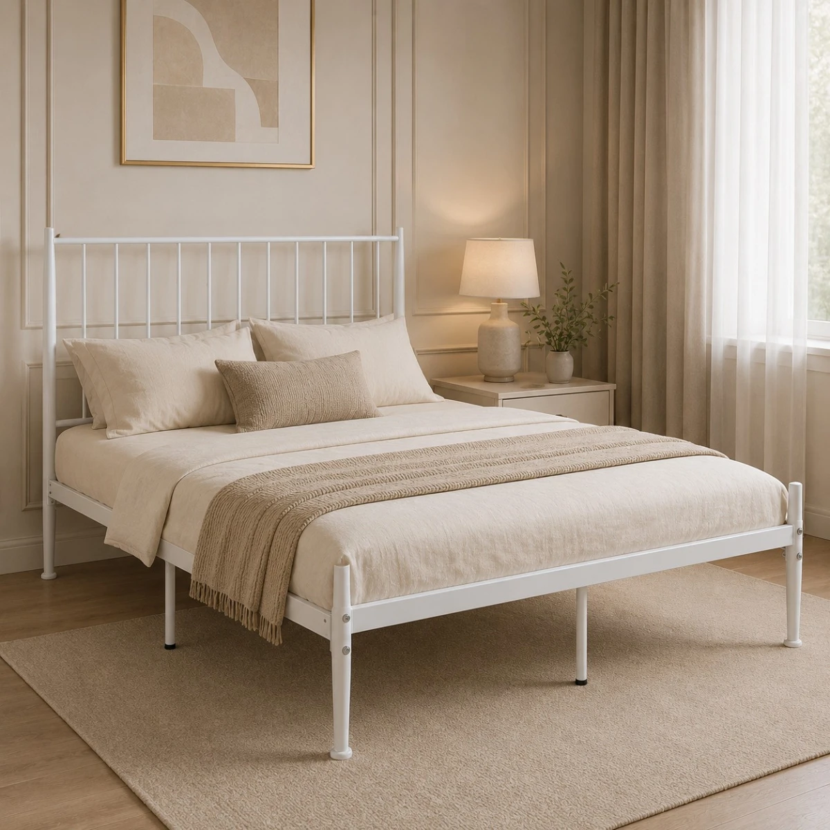 سرير مقاس 200*140 3820 WHITE