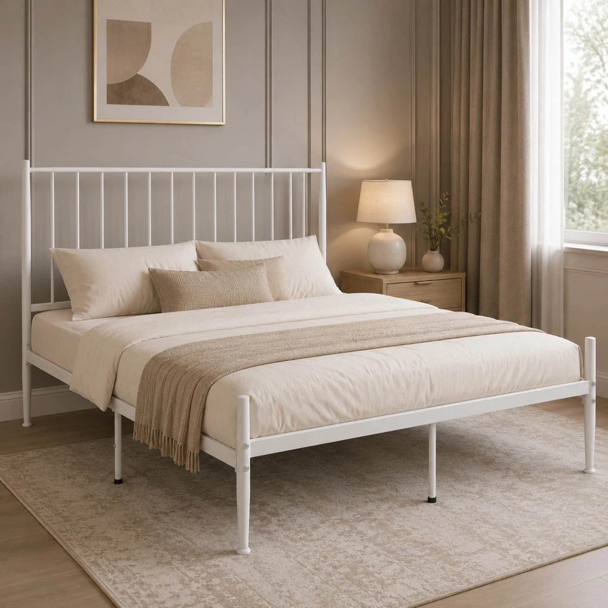 سرير مقاس 200*180 3820 WHITE