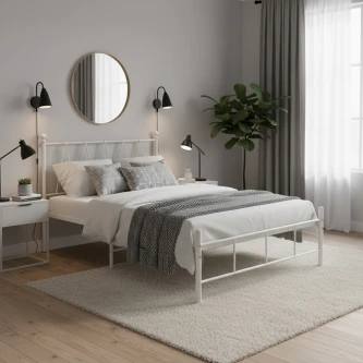 سرير مقاس 200*140 3823 WHITE