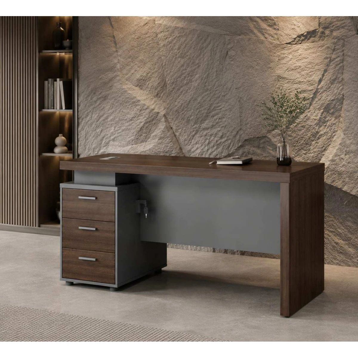 مكتب مقاس 1.40 OT-6602 D.BROWN(d.eucalyptus)