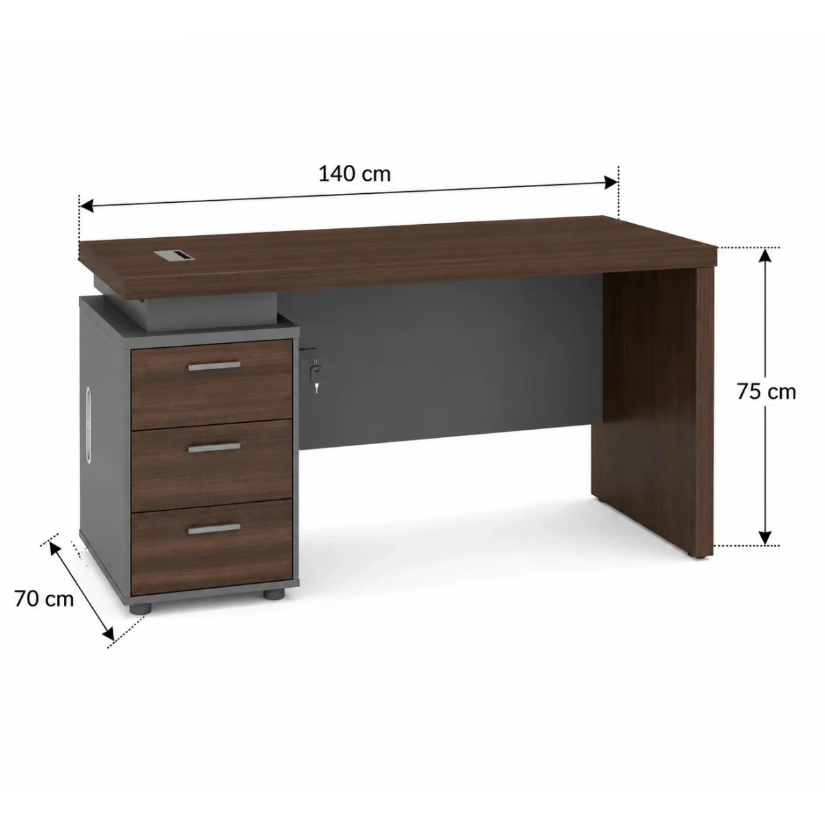 مكتب مقاس 1.40 OT-6602 D.BROWN(d.eucalyptus)