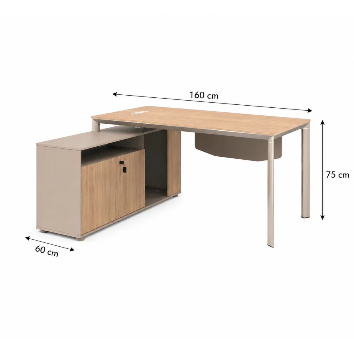 مكتب مقاس 1.60 OT-6609 WOOD (light walnut