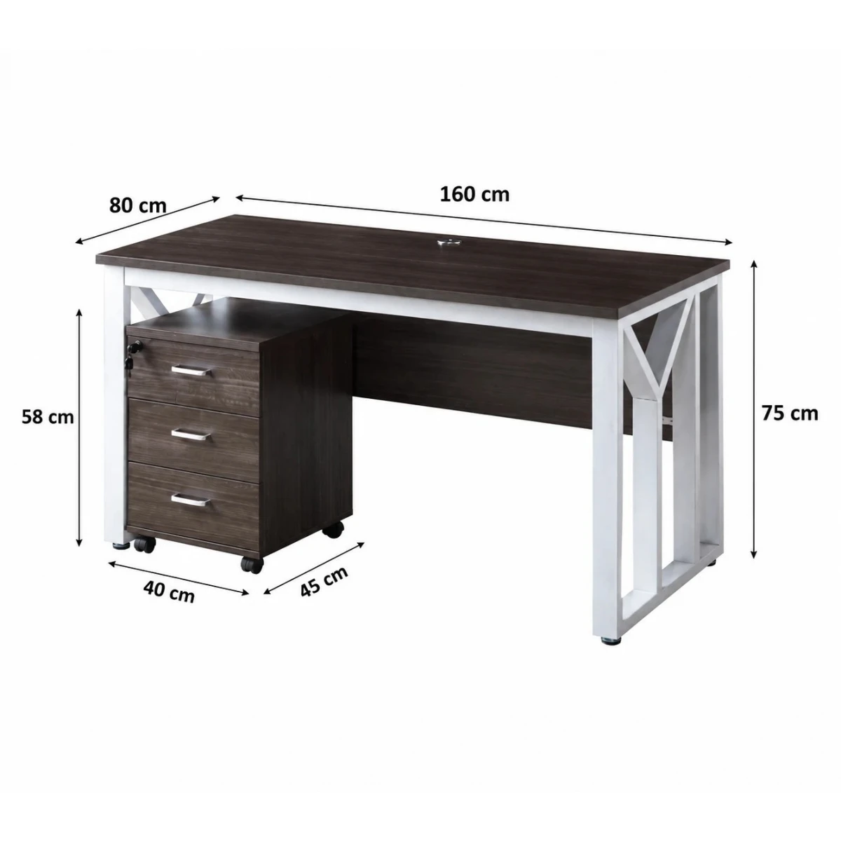 مكتب مقاس 1.60 OT-121 GREY