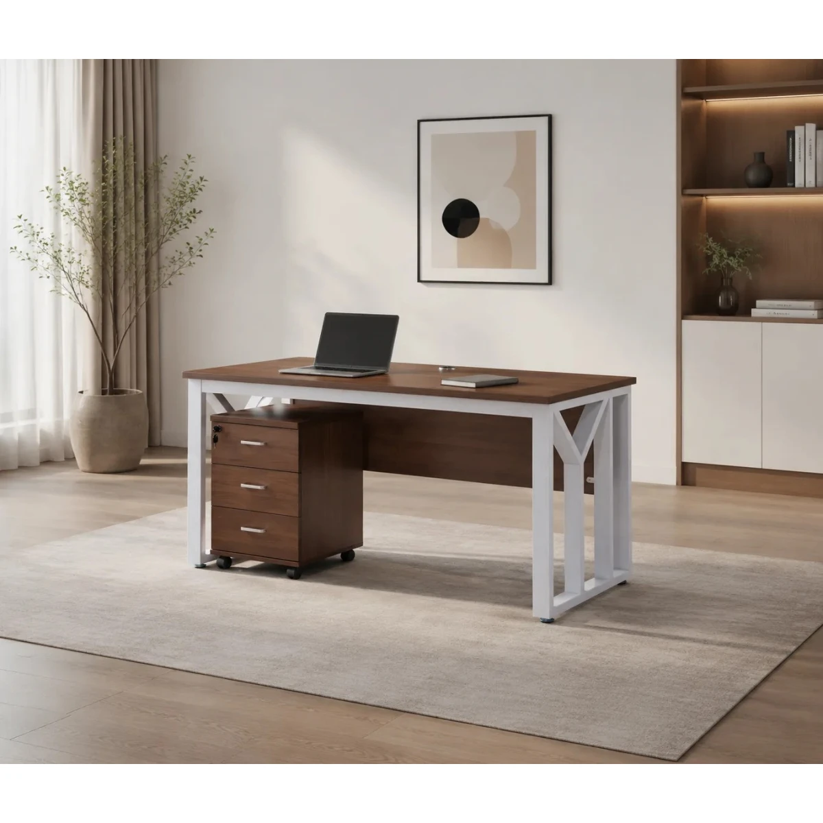 مكتب مقاس 1.60 OT-121 LIGHT BROWN