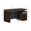 مكتب مقاس 1.40 OT-1403 DARK BROWN