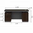 مكتب مقاس 1.40 OT-1404 DARK BROWN