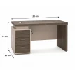 مكتب مقاس 1.20 OT-6602 DARK WOOD