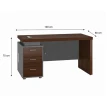 مكتب مقاس 1.20 OT-6602 DARK BROWN