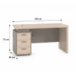 مكتب مقاس 1.20 OT-6602 LIGHT WOOD