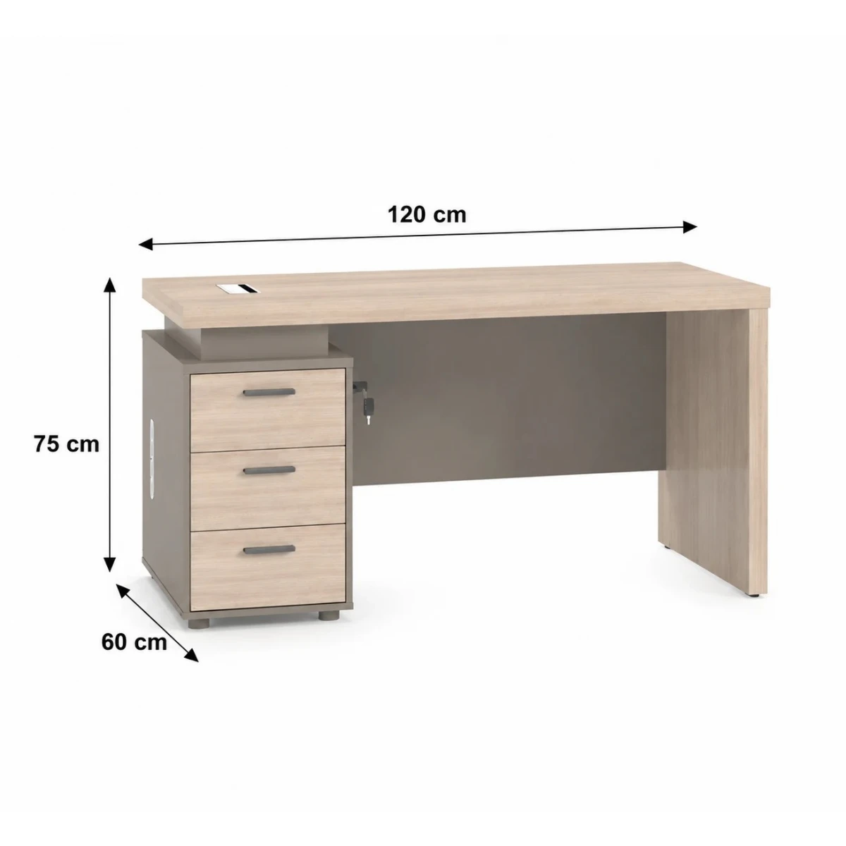 مكتب مقاس 1.20 OT-6602 LIGHT WOOD