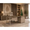 مكتب مقاس 1.40 OT-6609 DARK WOOD