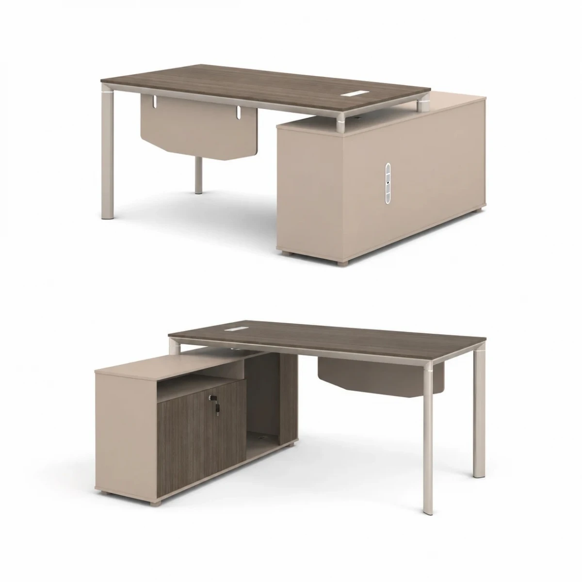 مكتب مقاس 1.40 OT-6609 DARK WOOD