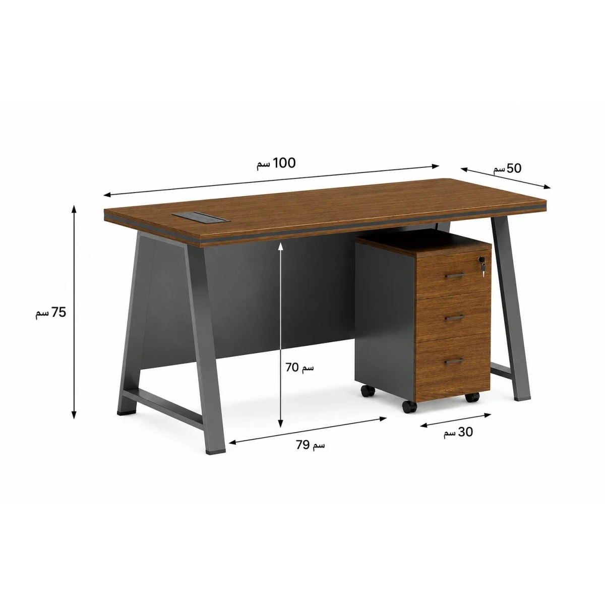 مكتب مقاس 100 OT-27  B.GREY