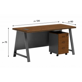 مكتب مقاس 120 OT-27  B.GREY