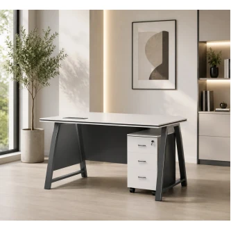 مكتب مقاس 100 OT-28 WHITE GREY