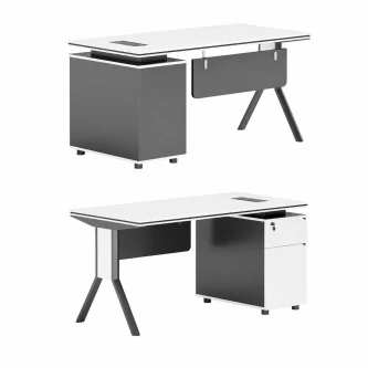 مكتب مقاس 120 سم OT-10 WHITE&GREY