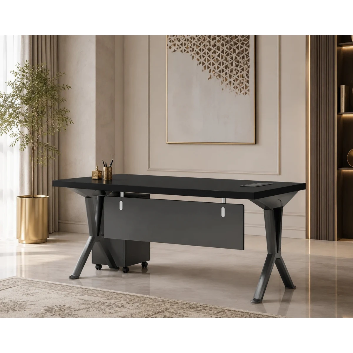 مكتب مقاس 120 سم OT-11 BLACK&GREY