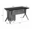مكتب مقاس 120 سم OT-11 BLACK&GREY