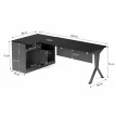 مكتب مقاس 160 سم OT-11 BLACK&GREY