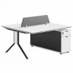 مكتب مزدوج ثنائي مقاس 1.20*1.20 OT-12 W&GREY