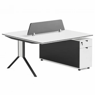 مكتب مزدوج ثنائي مقاس 1.20*1.20 OT-12 W&GREY