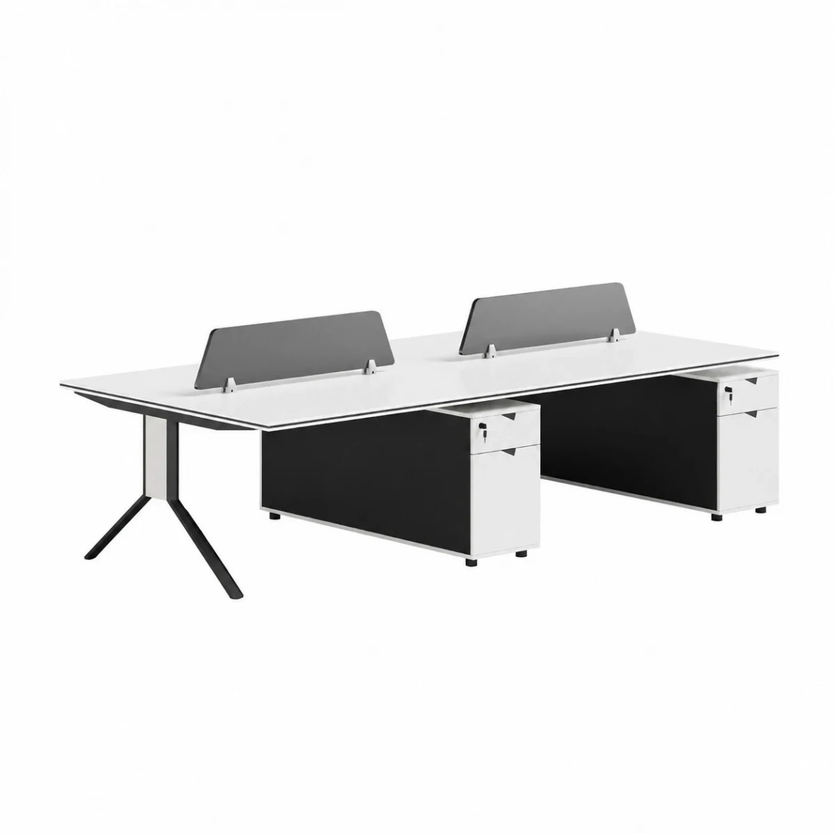 مكتب مزدوج رباعي مقاس 1.20*2.40 OT-13 W&GREY