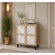 دولاب جزمه ماليزي 80سم  SC-060 WOOD WHITE