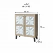 دولاب جزمه ماليزي 80سم  SC-060 WOOD WHITE