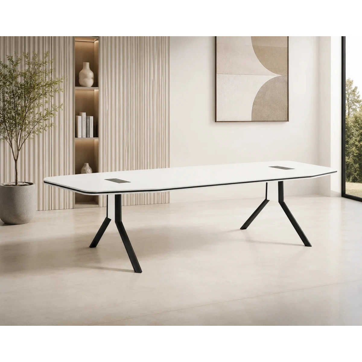 طاولة اجتماع مقاس 100*200 OT-14 W.GREY
