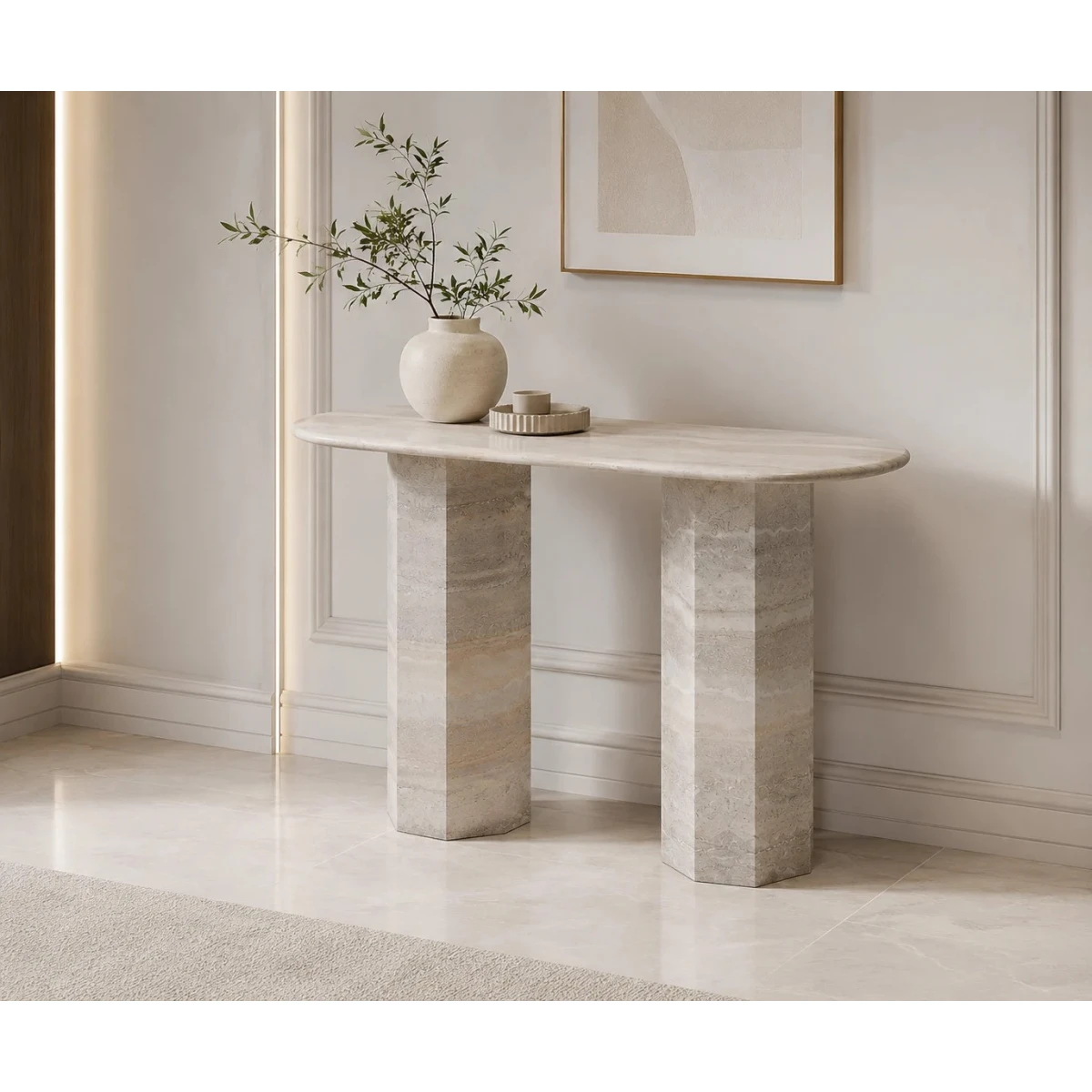 كنسول رخام 120*40 CS-04 L.WOOD