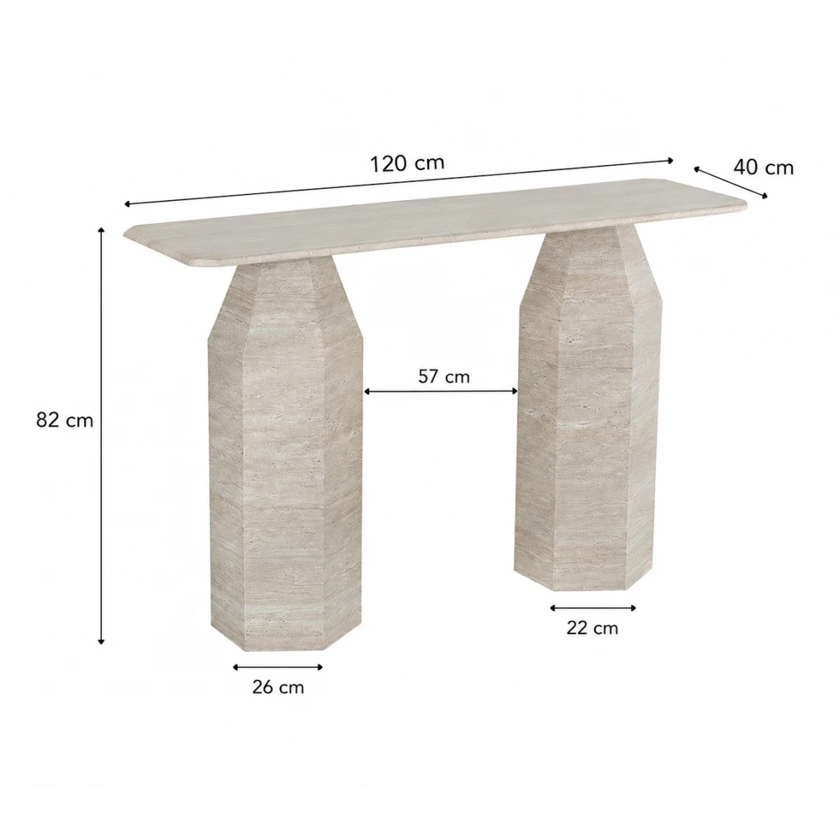 كنسول رخام 120*40 CS-03 L.WOOD
