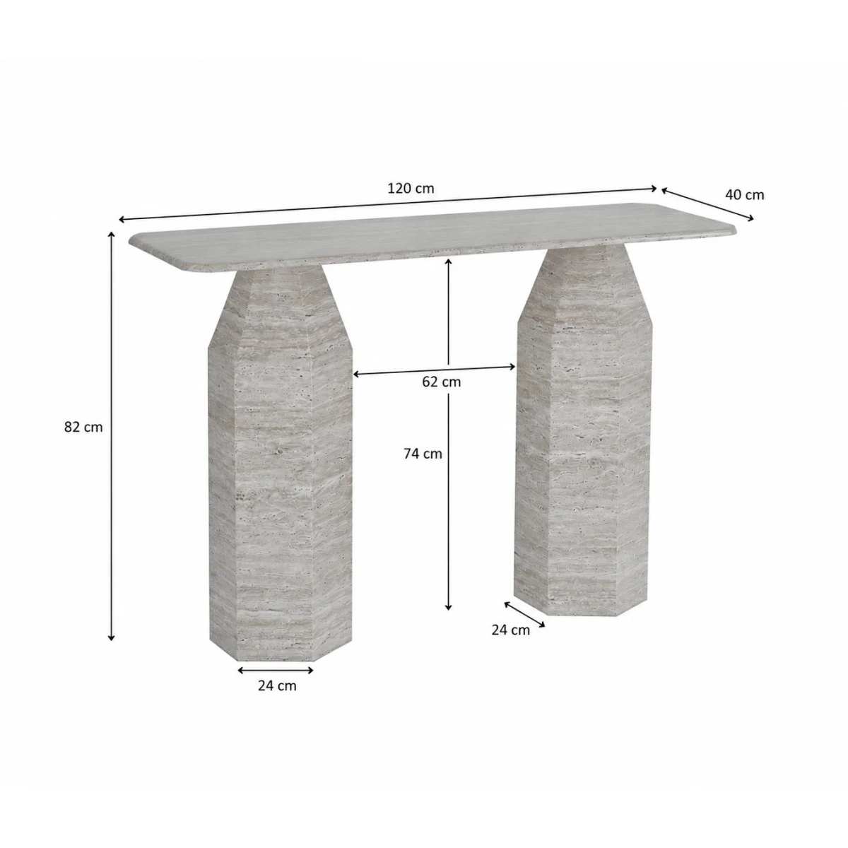 كنسول رخام 120*40 CS-03 L.GREY