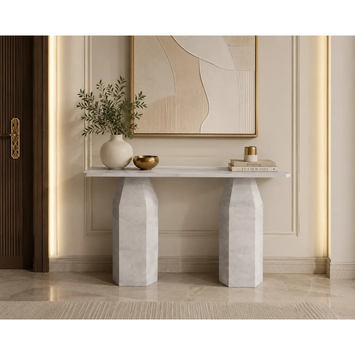 كنسول رخام 120*40 CS-03 GREY