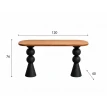 كنسول خشب HM622 BLACK +BROWN