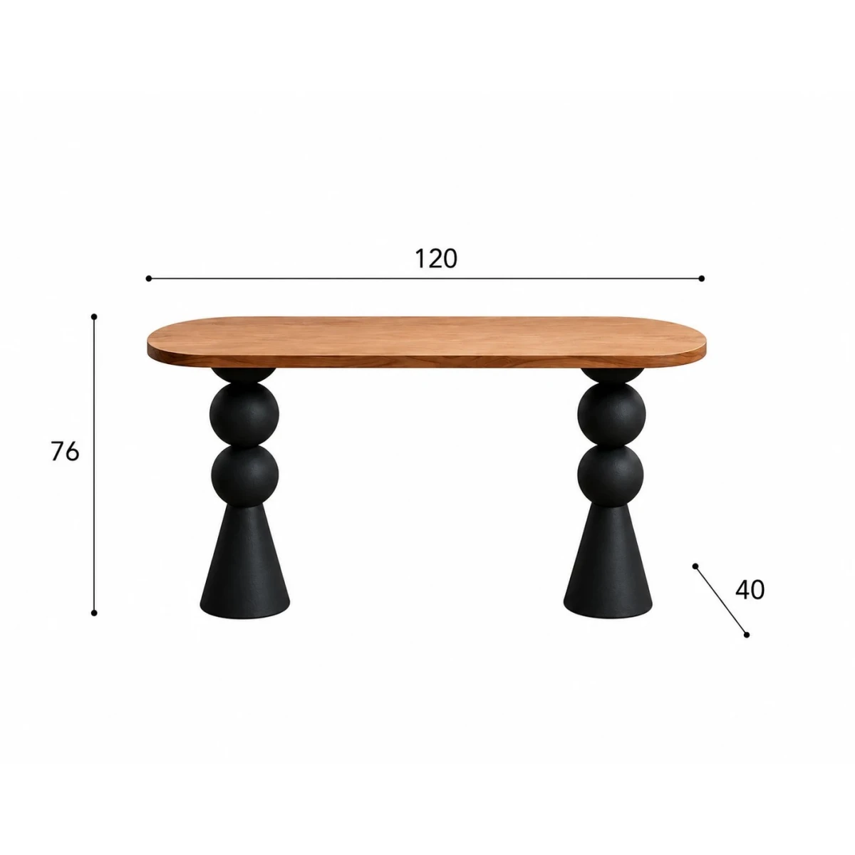 كنسول خشب HM622 BLACK +BROWN