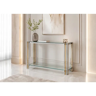 كنسول ستيل زجاج HCT-424 GOLD&SILVER