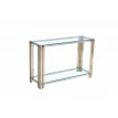 كنسول ستيل زجاج HCT-424 GOLD&SILVER