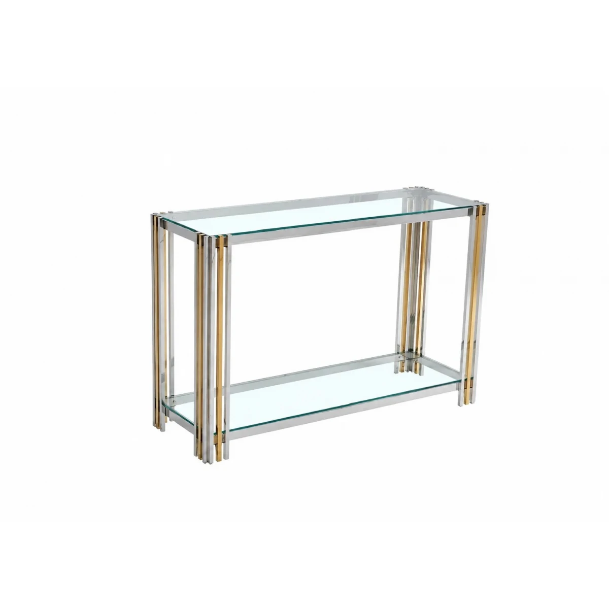 كنسول ستيل زجاج HCT-424 GOLD&SILVER