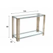 كنسول ستيل زجاج HCT-424 GOLD&SILVER