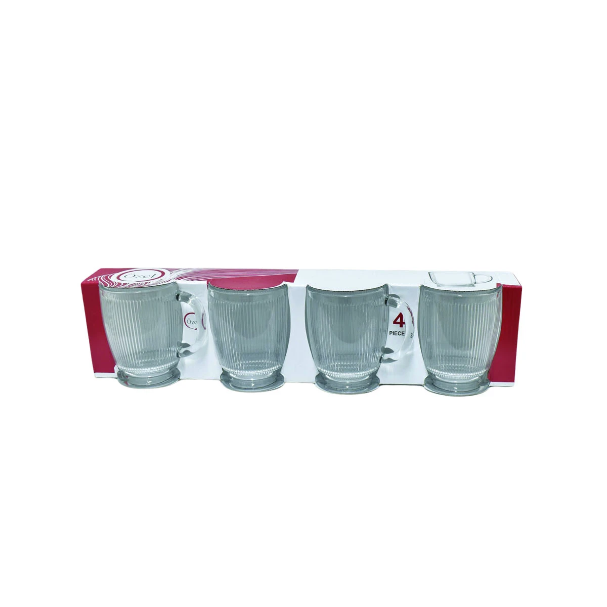 طقم كاسات زجاج شفاف 4 قطعة GAL049